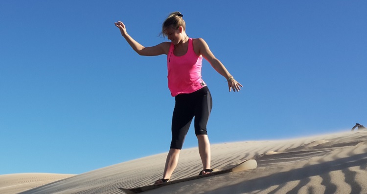 Sandboarding In Bolivia